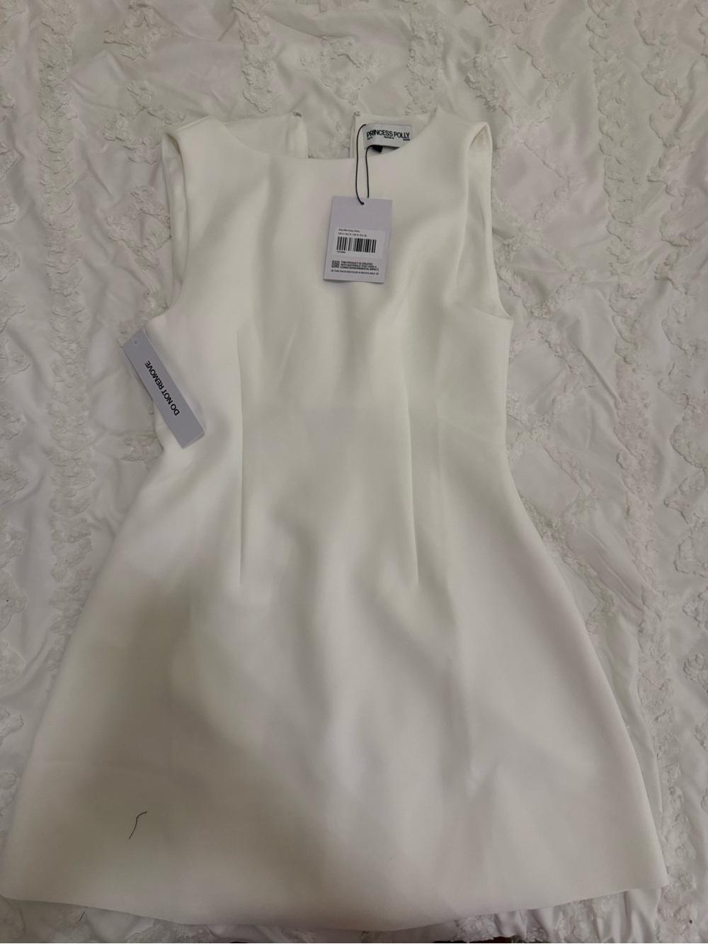 Princess Polly White Sleeveless Mini Dress